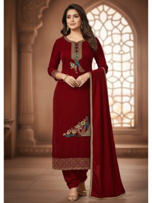 Unstitched suit Fandy silk, new trending collection, top fabric fundy silk, beta bottom fabric Satoon, Pure fabric dupatta